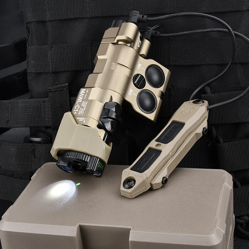 WADSN-linterna láser táctica MAWL C1 + de Metal, luz LED infrarroja blanca con interruptor de enchufe doble, equipo de caza Airsoft - imagen 4