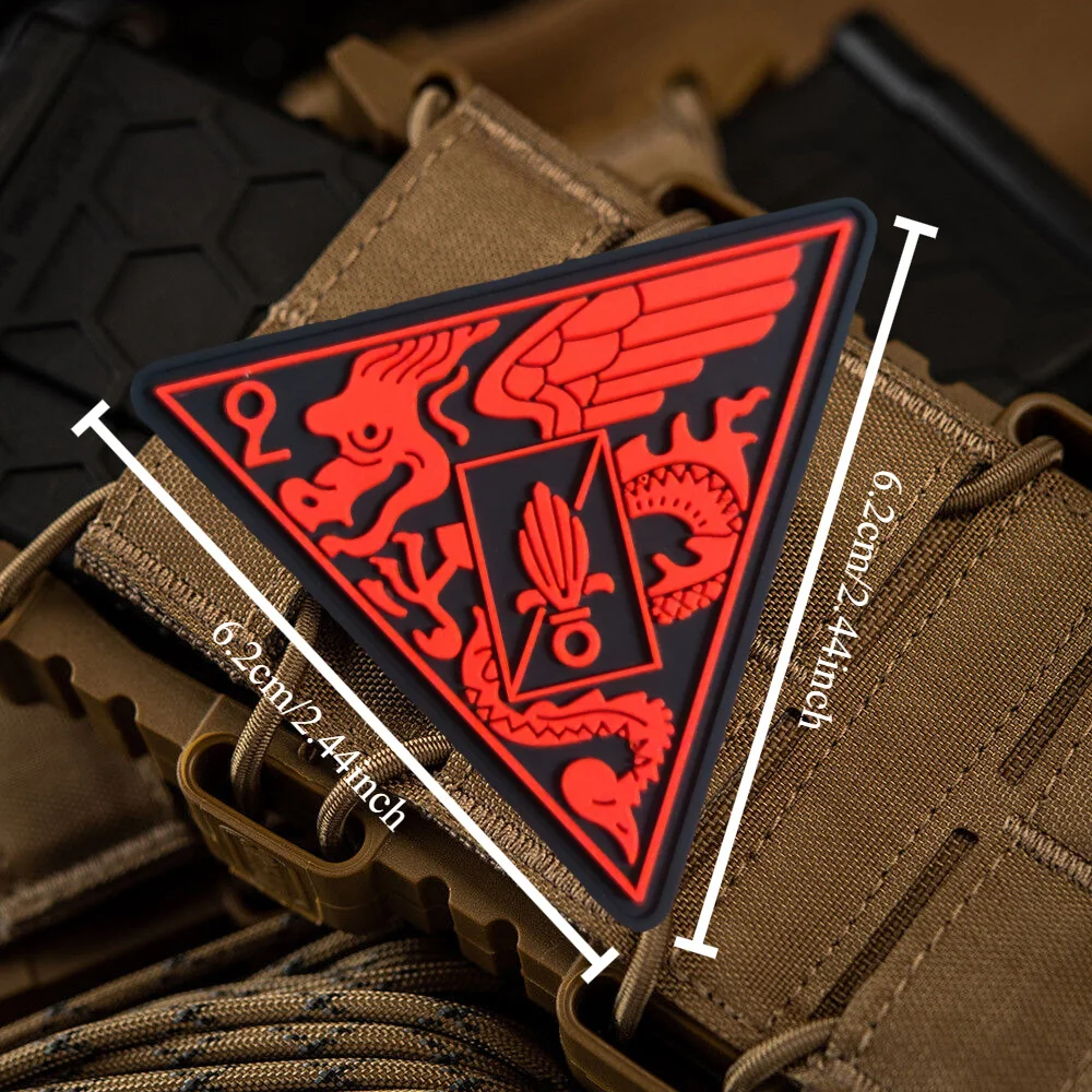 Parche táctico de moral del cuerpo del segundo paraguas, parches de gancho y bucle de PVC, insignia militar, brazalete, pegatinas para mochila - imagen 3