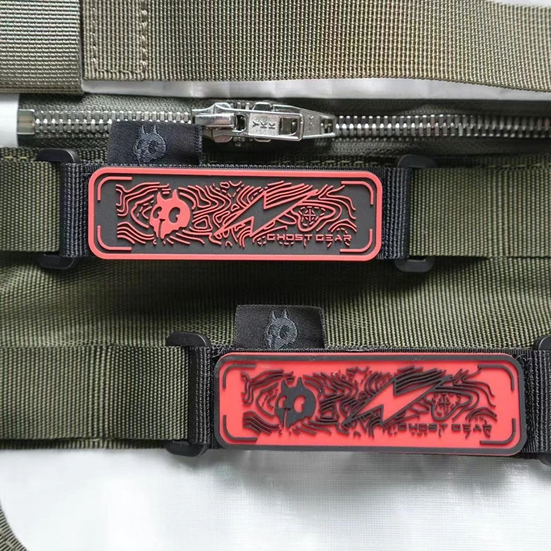 Ghost Gear Contours Skull 3D PVC parche táctico de goma para ropa bolsa chaleco decoración - imagen 4