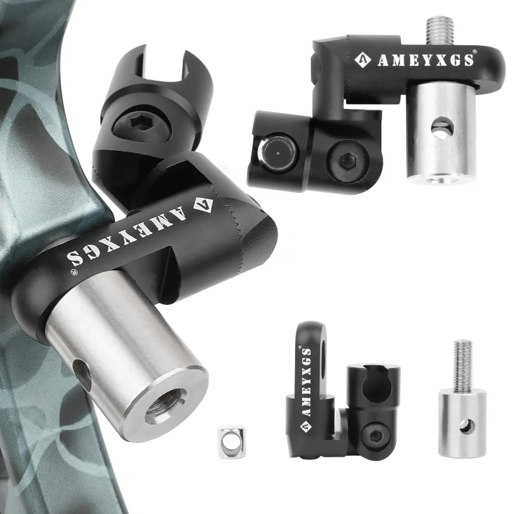 Barra en V de un solo/doble lado para tiro con arco, asiento de conexión de ángulo de 360, barra en V de aleación de aluminio CNC, estabilizador de arco de liberación rápida, tiro con amortiguación