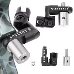 Barra en V de un solo/doble lado para tiro con arco, asiento de conexión de ángulo de 360, barra en V de aleación de aluminio CNC, estabilizador de arco de liberación rápida, tiro con amortiguación