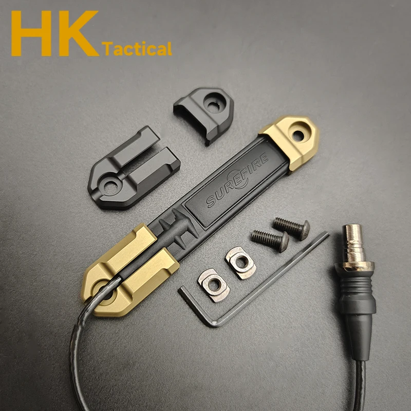 Almohadilla de interruptor de presión de luz de explorador táctico M600 M300 Mlok CNC Panel de bolsillo ranura de almohadilla dbal-a2 armas accesorios de linterna - imagen 4