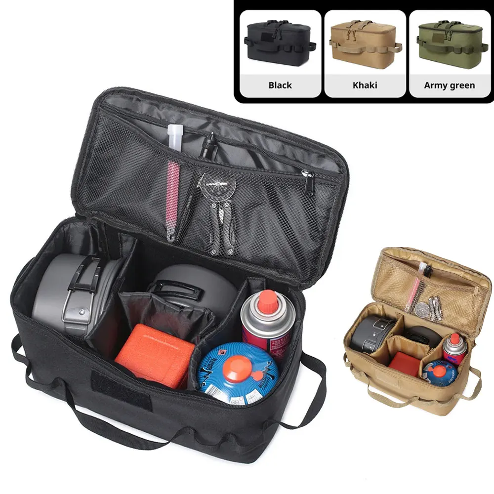 JSJM nueva bolsa de almacenamiento de tanque de Gas para acampar al aire libre, bolsa de herramientas para uñas de tierra de gran capacidad, bote de Gas, utensilios de cocina para Picnic, bolsa de Kit