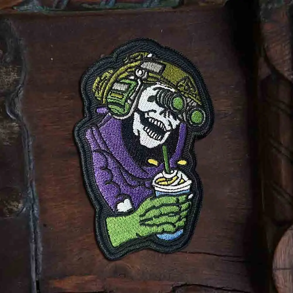 Parche táctico del grupo de observaciones hacia adelante, parches bordados con gancho y bucle de calavera, insignia de moral del ejército militar, pegatinas para mochila - imagen 2