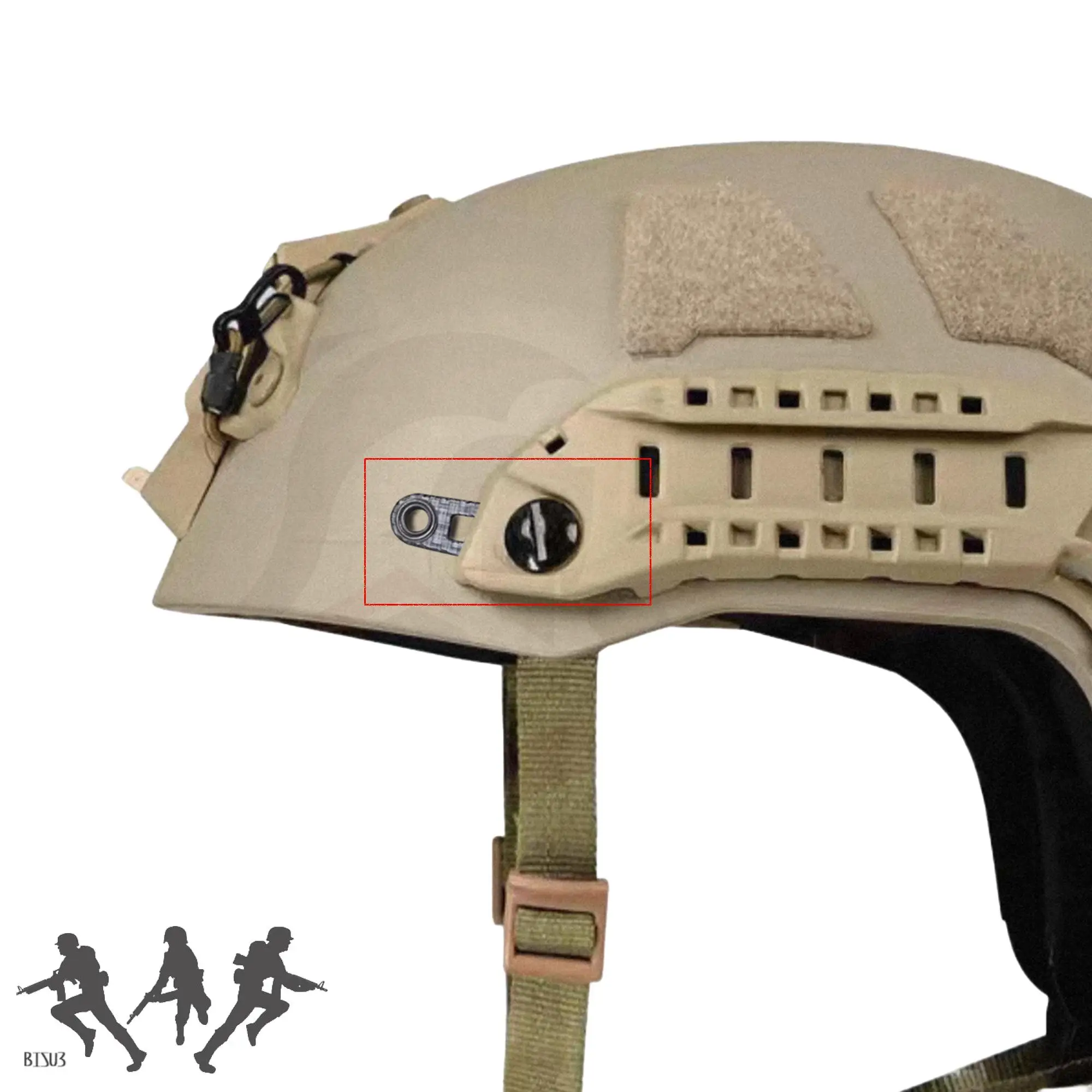 Casco táctico de caza Airsoft NVG, Clips de cuerda de acoplamiento especiales, paquete de 4 materiales TEGRIS - imagen 4