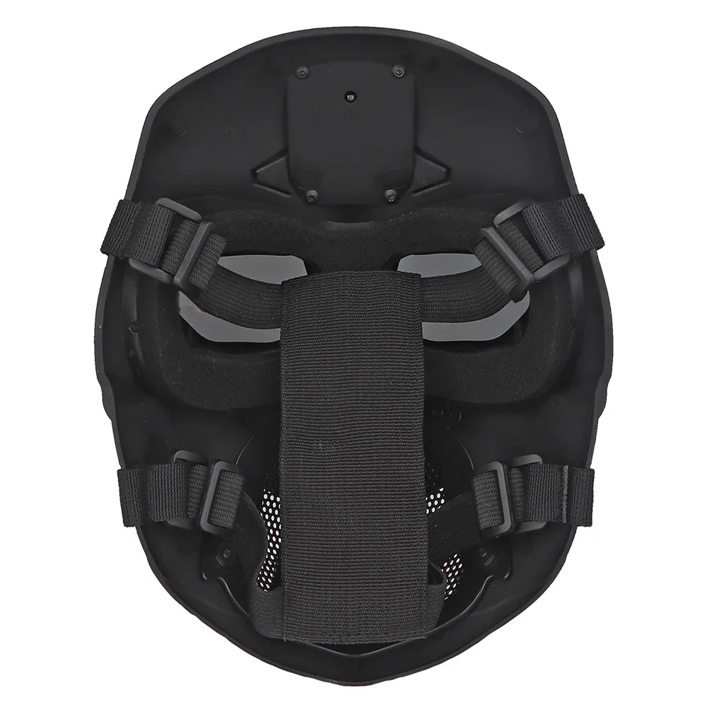 Máscara táctica lente gris cara completa calavera Painball máscara protectora para juego de guerra Cs fiesta de disfraces de Halloween Cosplay - imagen 5