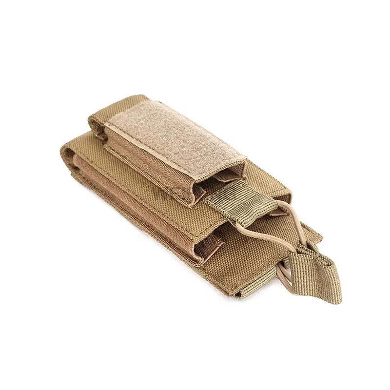 Bolsa de un solo Molle Mag de tapa abierta para revistas de Rifle M4, M14, M16, AK, AR, funda elástica para pistola Mag, accesorios de caza Airsoft, 9MM - imagen 5