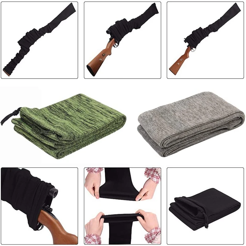 Funda de silicona para pistola, calcetín de protección para Rifle, escopeta, caña de pescar, bolsa de almacenamiento, 36/140CM - imagen 3