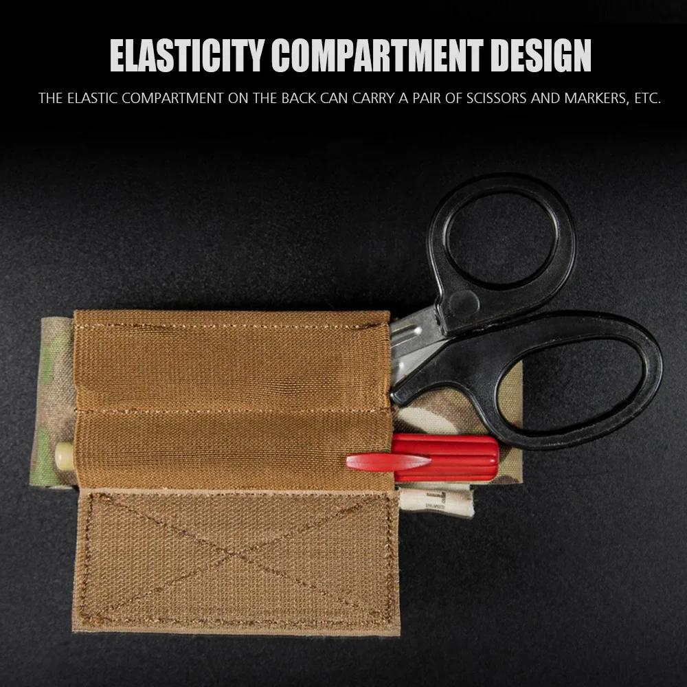 IFAK-Bolsa de torniquete táctico, soporte para cizallas de Trauma EMT, bolsa de almacenamiento EDC, linterna, gato, tijera médica, bolsa de cinturón Molle - imagen 4