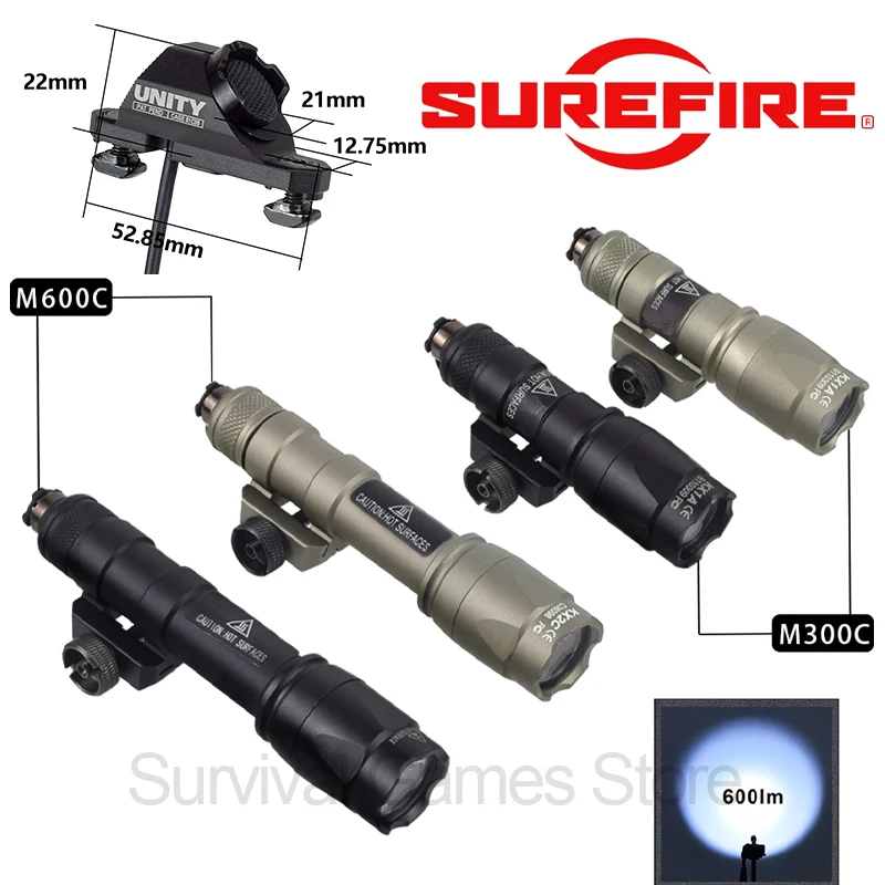 SureFire M300/M600: soporte linterna táctica ModButton remoto M-LOK - imagen 3