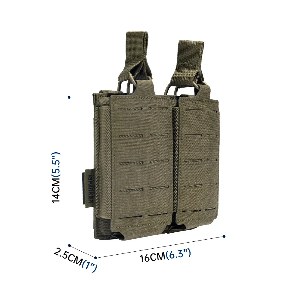 Bolsa táctica para revistas 500D, bolsa doble/Triple Mag para caza Airsoft AK 7,62/5,56mm M4 Ar, accesorios de caza para Rifle Mag - imagen 3