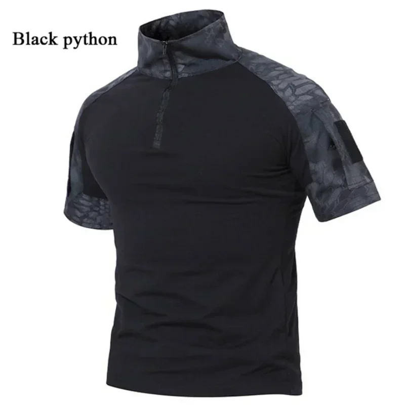 Camisetas tácticas para hombre, camiseta deportiva para exteriores, camisa de manga corta de secado rápido, ropa transpirable para senderismo, caza y combate - imagen 2