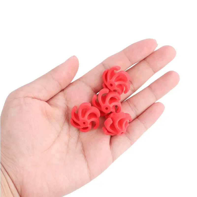 AMEYXGS 4 Uds estabilizador de cuerda de arco negro rojo tiro con arco caza compuesto cuerda de arco silenciador de goma amortiguador - imagen 3