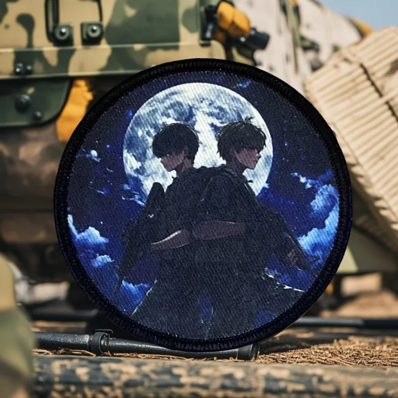 Interstellar Agent Boy Morale Tactical Patch Printed Hook&Loop Emblem Military Badge Combat Armband Backpack Stickers