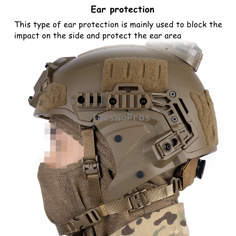 Cubierta táctica para casco para cascos Wendy 3,0, protectores de orejas, accesorios para casco, equipo de entrenamiento para Cosplay de Airsoft y caza - imagen 5