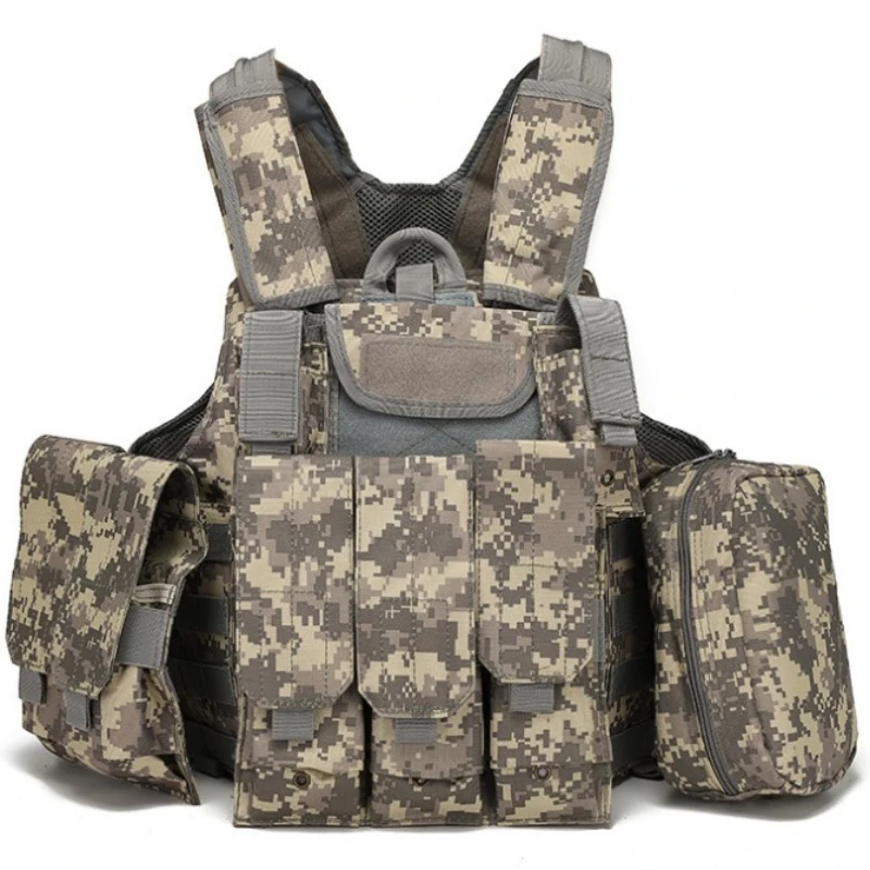 Chaleco táctico Airsoft Molle, chaleco portador de placa de asalto de combate CS, juego de guerra, ropa para exteriores, chaleco de caza y Paintball