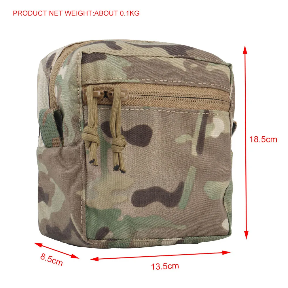Bolsa pequeña táctica Molle GP, chaleco de caza de uso General, portador de placa, paquete de almacenamiento, cinturón de Airsoft de tiro, bolsillo de herramientas EDC - imagen 3