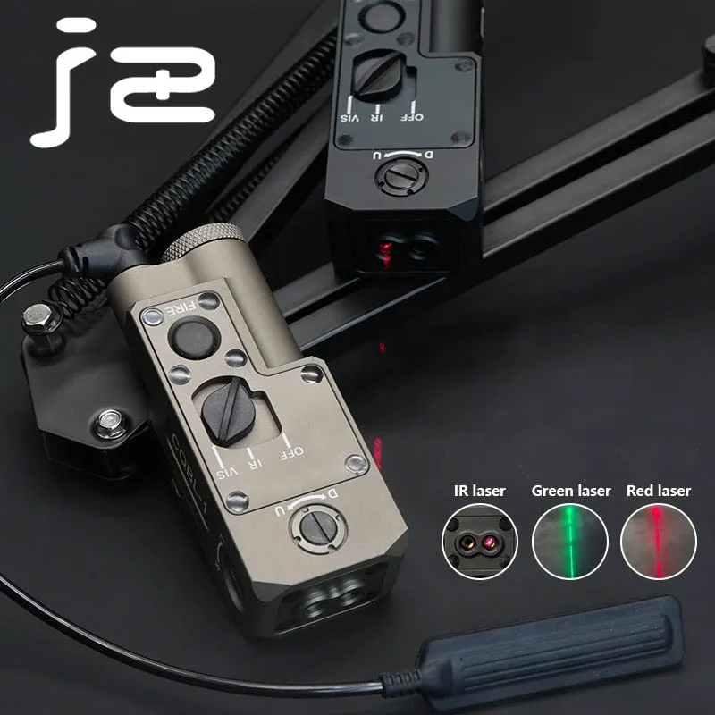 SOTAC-CQBL-1 de Metal táctico PEQ, Mini láser rojo y verde, mira de explorador de puntería IR para caza, Airsoft, Rifle, puntero láser - imagen 5