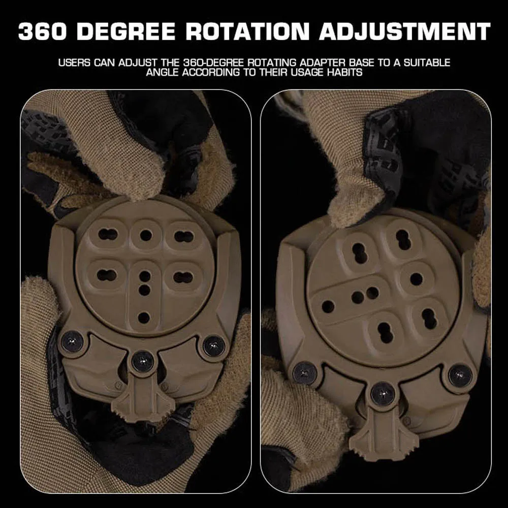 Funda táctica para pistola de pierna, plataforma, adaptador de montaje de Base de 360 grados, liberación rápida, equipo de funda Airsoft para caza al aire libre y tiro - imagen 4