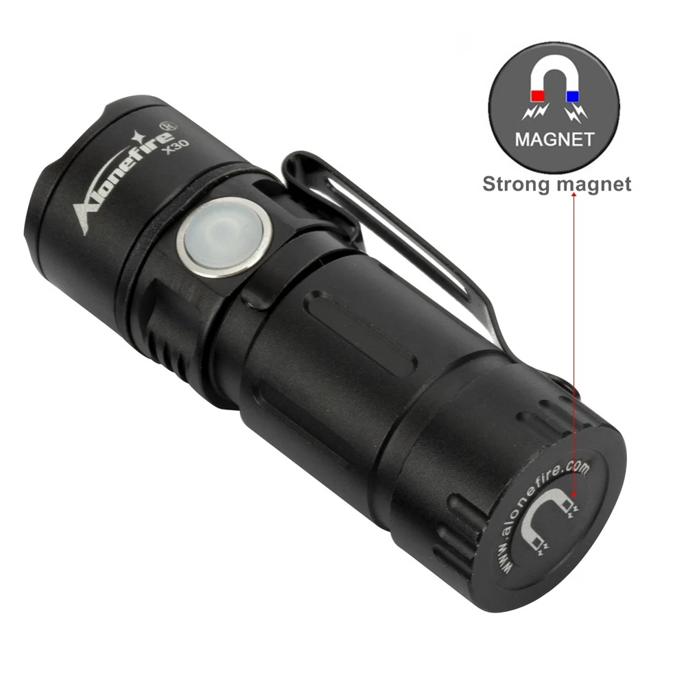 Linterna táctica LED recargable X30 con imán incorporado - imagen 3
