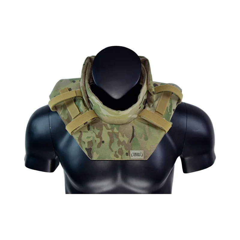Protector de cuello táctico, combate de cobertura completa ajustable para chaleco portador de placa, equipo accesorio - imagen 5