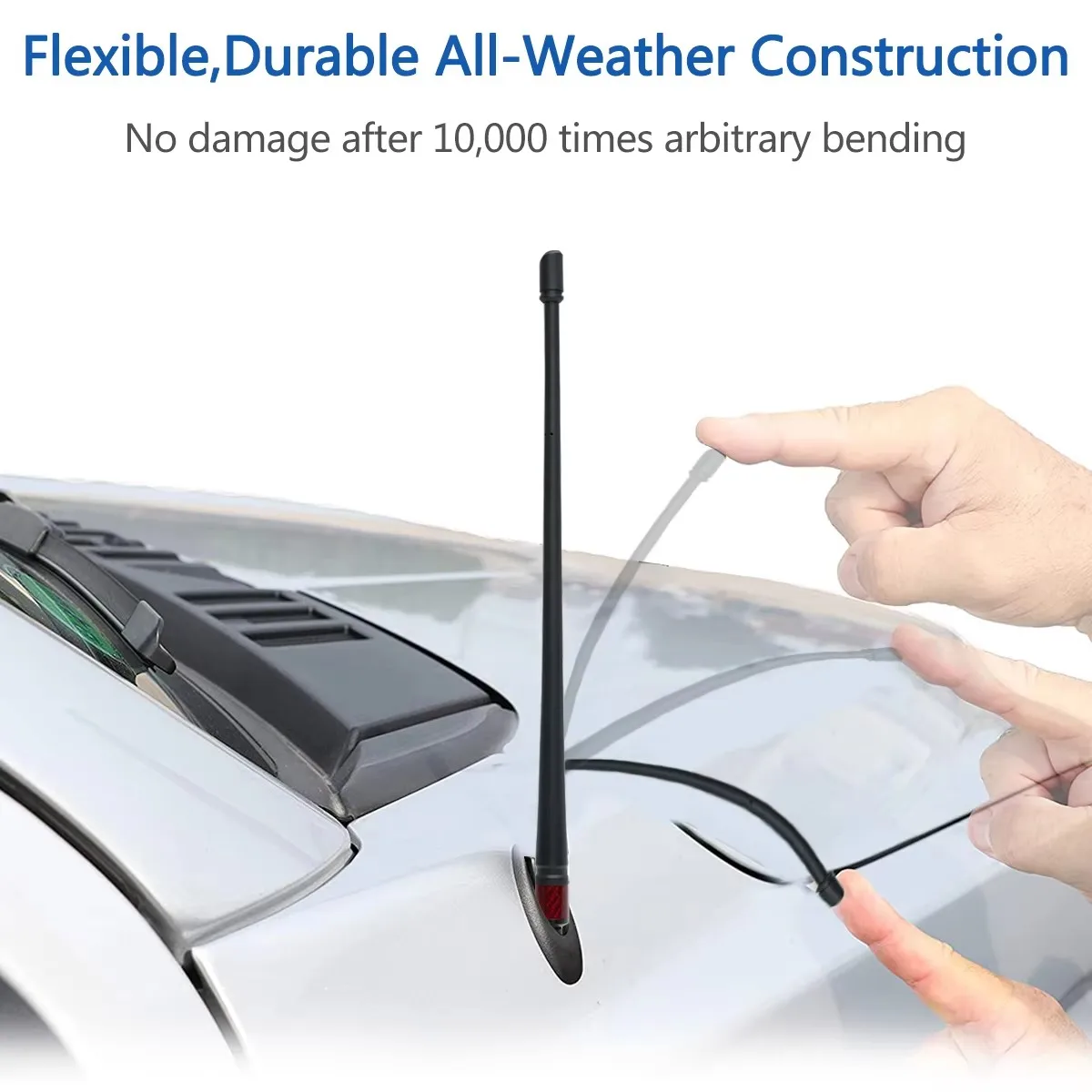 ABBREE AR-162 Antena móvil para automóvil Recepción FM AM Alto ganancia Construcción para todo tipo de clima Compatible con Ford f150 Toyota Tundra Audi - imagen 3