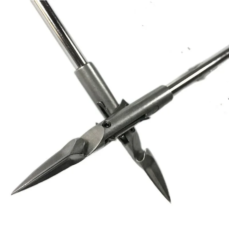 Dardo de pez triangular de acero inoxidable, 3 piezas, tirachinas a juego, gancho frontal sin costuras, aventura al aire libre, pistolas - imagen 4