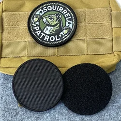 Parche moral militar ardilla secreta Velcro táctico para mochila