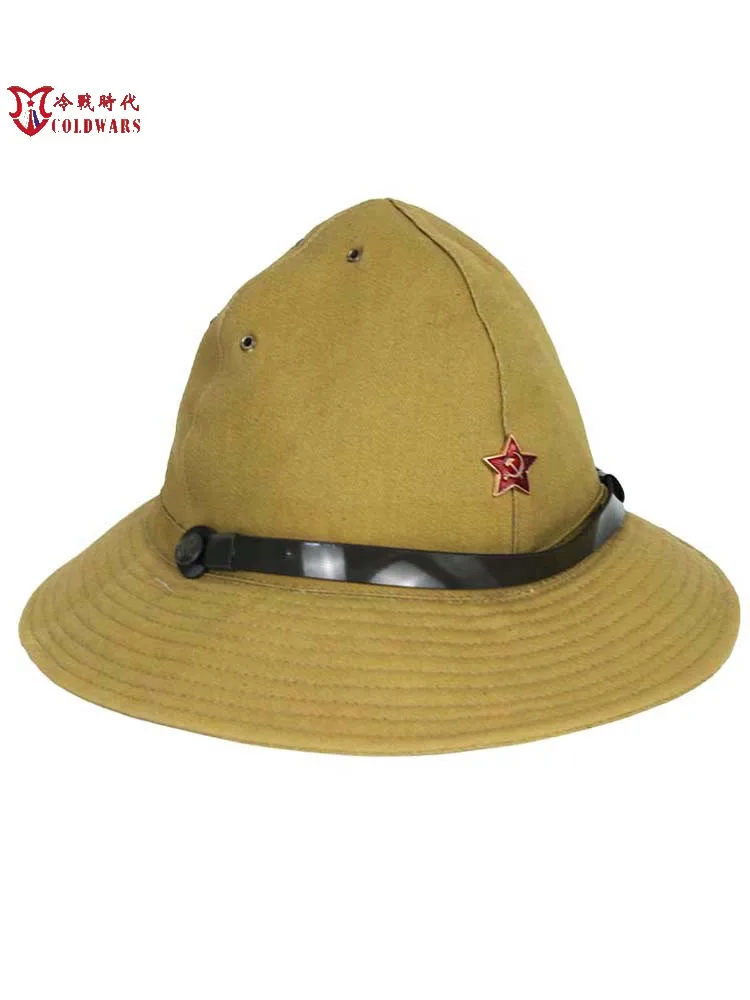 Gorra de combate Kalinin M81 versión soviética de 16 agujeros sombrero de Panamá del desierto, emblema de Estrella Roja - imagen 2