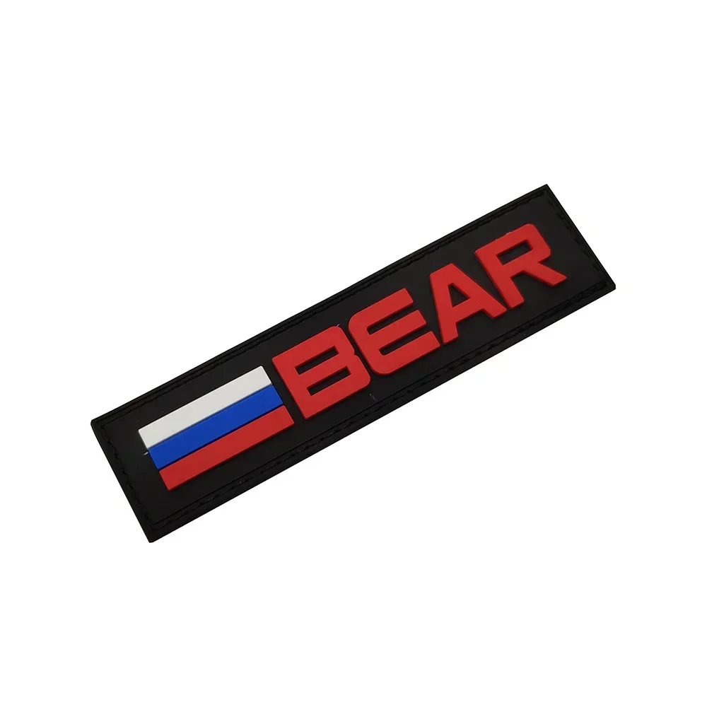 Insignia de moral 3D de PVC, parches de gancho y bucle, brazalete táctico, pegatinas decorativas de mochila, Escape de Tarkov BEAR Nightglow - imagen 3