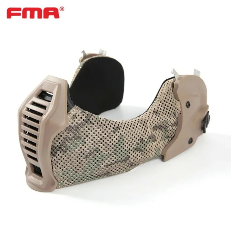 Casco FMA EX, máscara de media cara con mandíbula todo terreno, protección facial CS para oreja, máscara protectora de media cara integrada, campo CS para exteriores - imagen 2