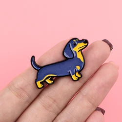 Pin esmaltado de perro bonito para solapa, broches de perro salchicha para decoración de ropa de mujer, alfileres de Metal, mochila, sombrero, insignia, accesorios