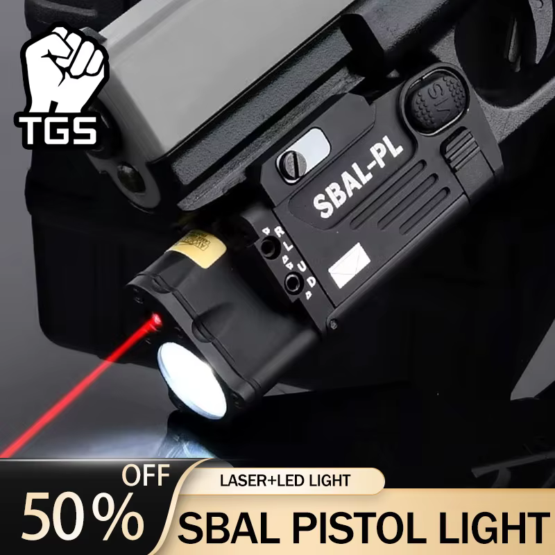 SBAL PL Linterna táctica LED luz blanca láser RG estrobo