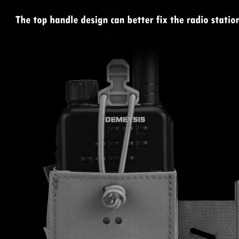 Bolsa lateral táctica para aparejo de pecho, juego de guerra, Radio, Walkie Talkie, bolsa, chaleco de caza, faja, paquete lateral de expansión - imagen 5