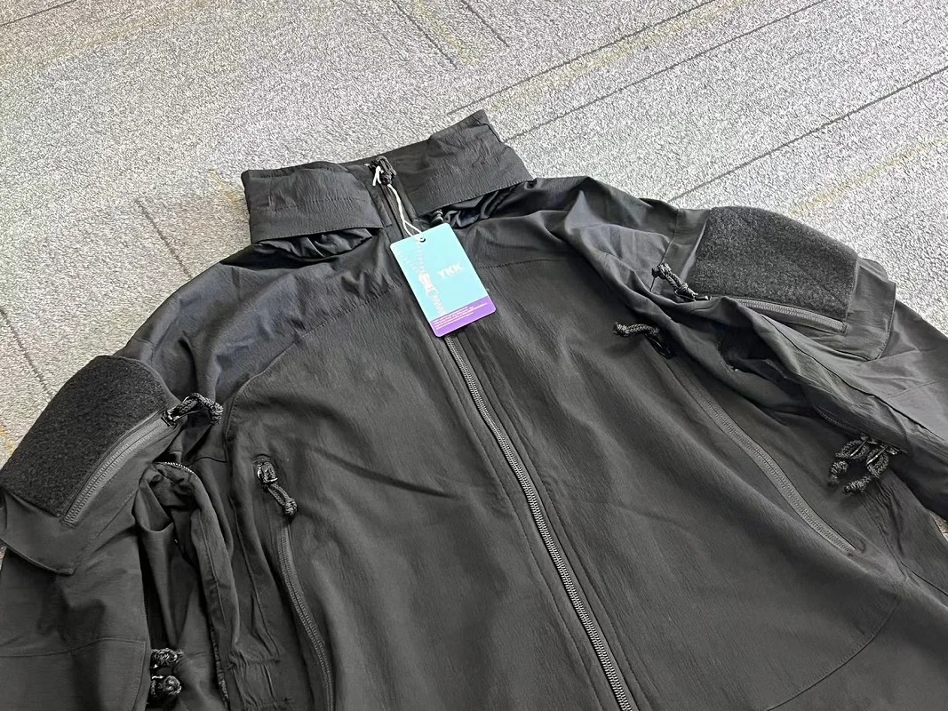 Chaqueta táctica PCU L5 negra de nailon con cremallera y senderismo - imagen 5