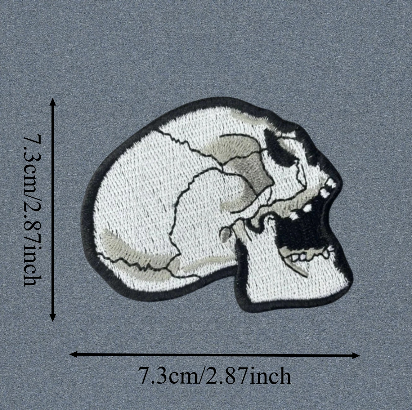 Parche bordado de calavera Punk, gancho y bucle táctico militar, decoración para mochila, insignia de moral, pegatinas, parches para brazalete para ropa - imagen 3