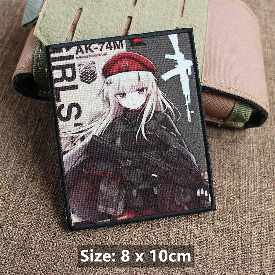 Parche de primera línea para niñas impreso IOP AK-74M 404 Squad DEFY insignia táctica Anime Griffin Rebellion Team para decoración de bolsas de ropa - imagen 2