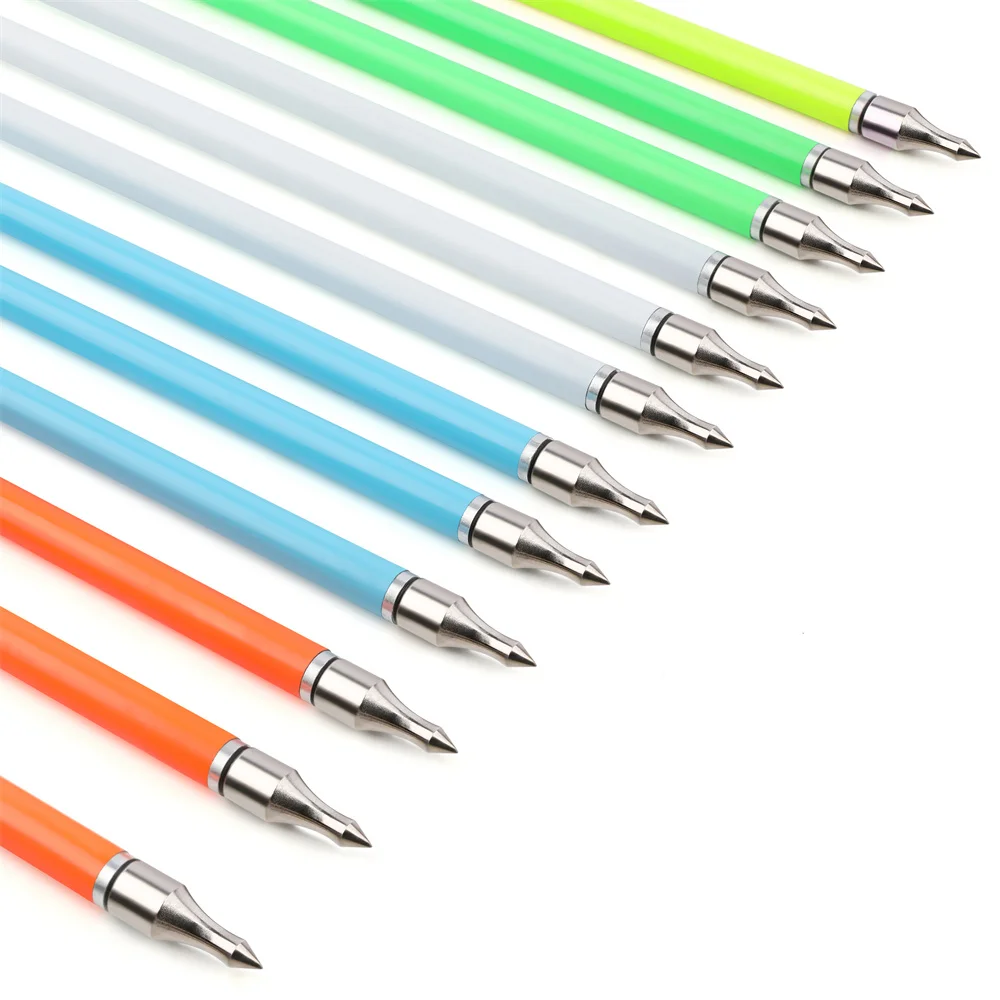 6/12 Uds flechas de carbono mezcladas 31,57 pulgadas columna vertebral 500 600 con pluma Natural de 4 "punto de objetivo de 100 granos para tiro con arco - imagen 4