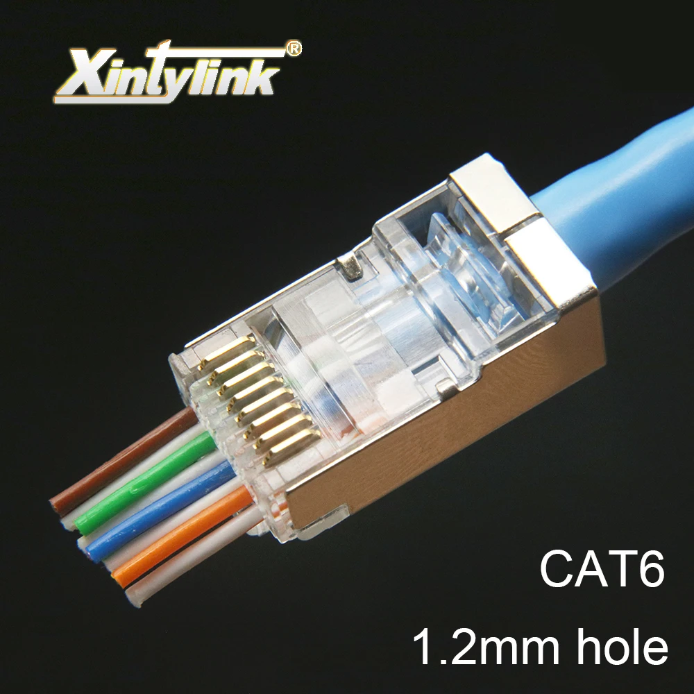 Conector RJ45 Cat6a blindado 8P8C STP FTP/SFTP para red modular - imagen 4