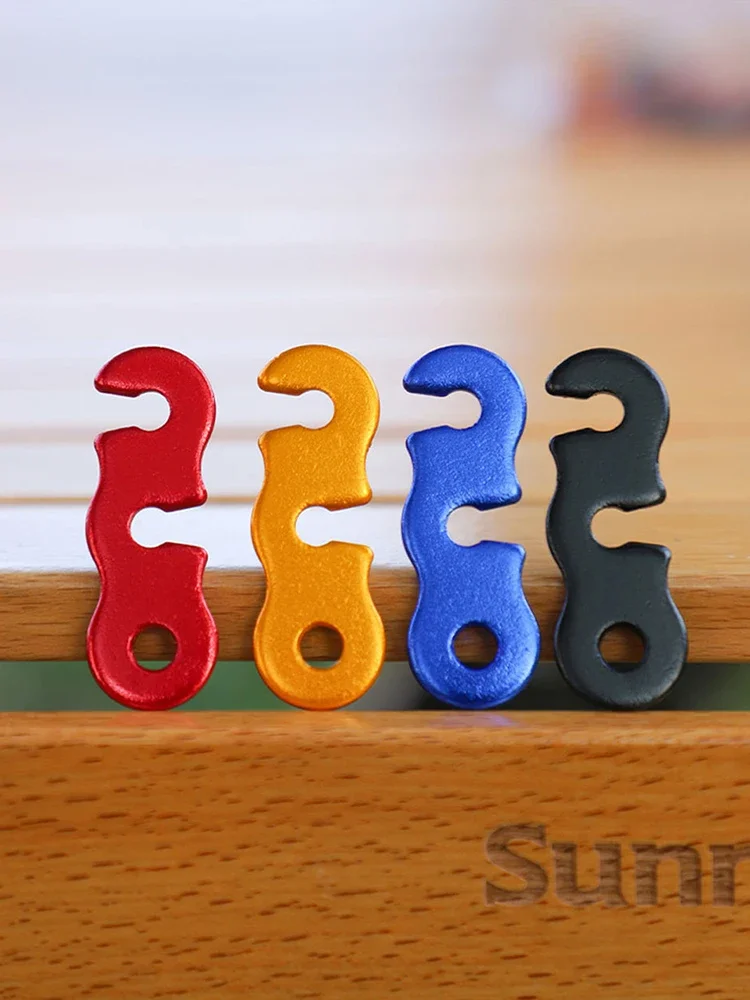 Hebilla de cuerda ajustable para tienda de campaña, hebilla de cuerda de viento tipo S de aluminio, resistente, accesorios para tiendas de campaña al aire libre, 5/10 Uds. - imagen 5