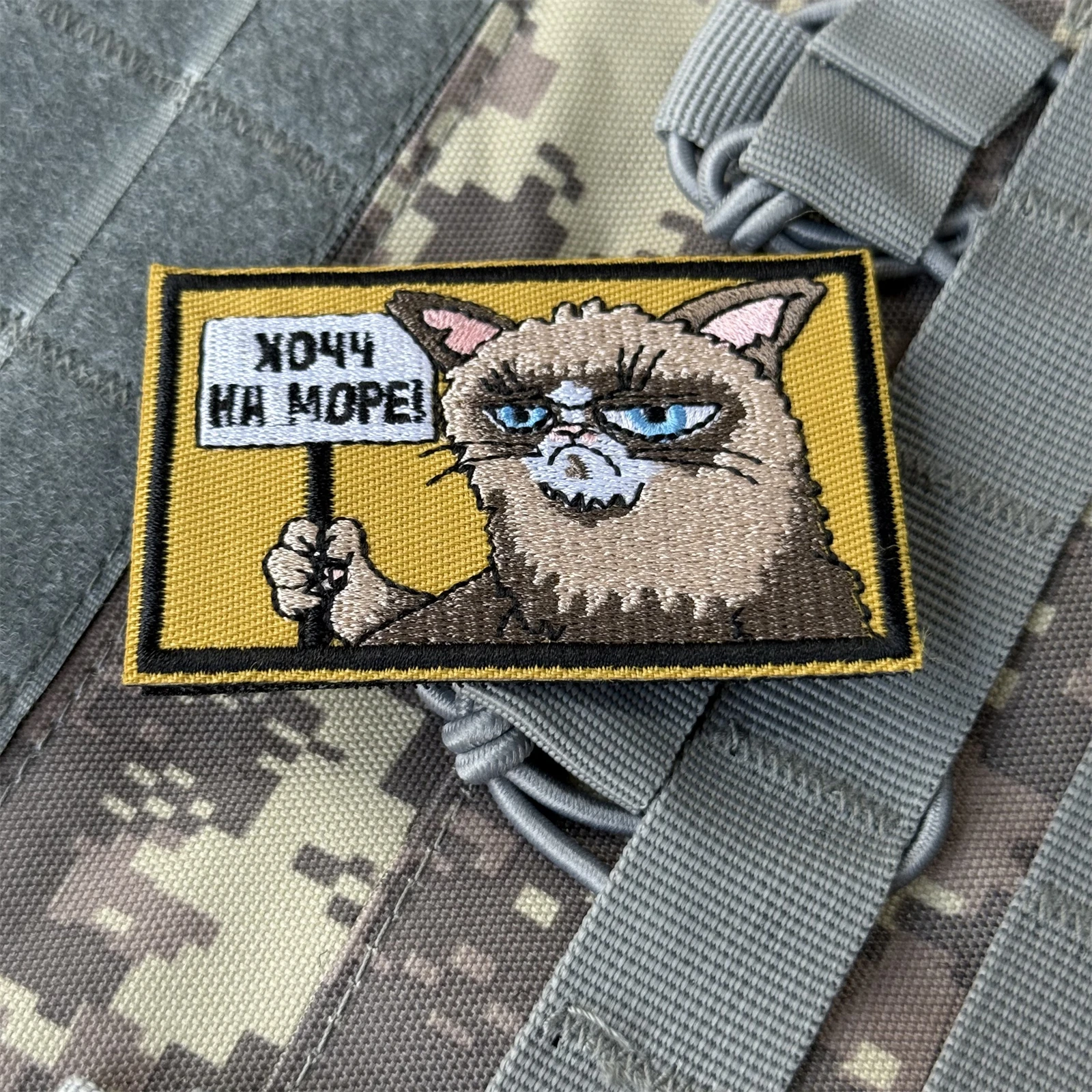 Parche táctico Chevron Morale "Quiero ir al mar", parches de gancho y bucle bordados para ropa, pegatina para mochila del ejército militar - imagen 4