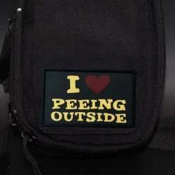 Parche moral táctico para mochila o uniforme: me encanta orinar fuera