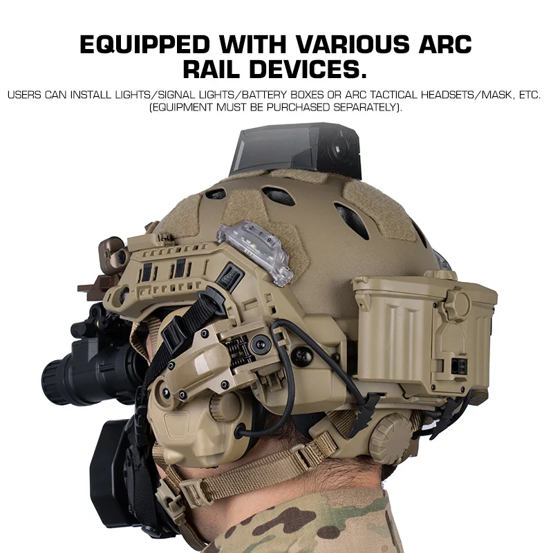 Equipo táctico Modular de casco con riel de arco para casco rápido de corte súper alto, accesorios de caza, equipo de entrenamiento Airsoft - imagen 5