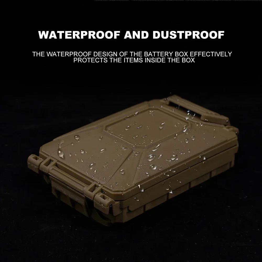 Caja de batería Modular táctica para 18350 AAA 18650 CR123 CR2032, soporte para baterías, caja impermeable a prueba de polvo, MOLLE integrado - imagen 5