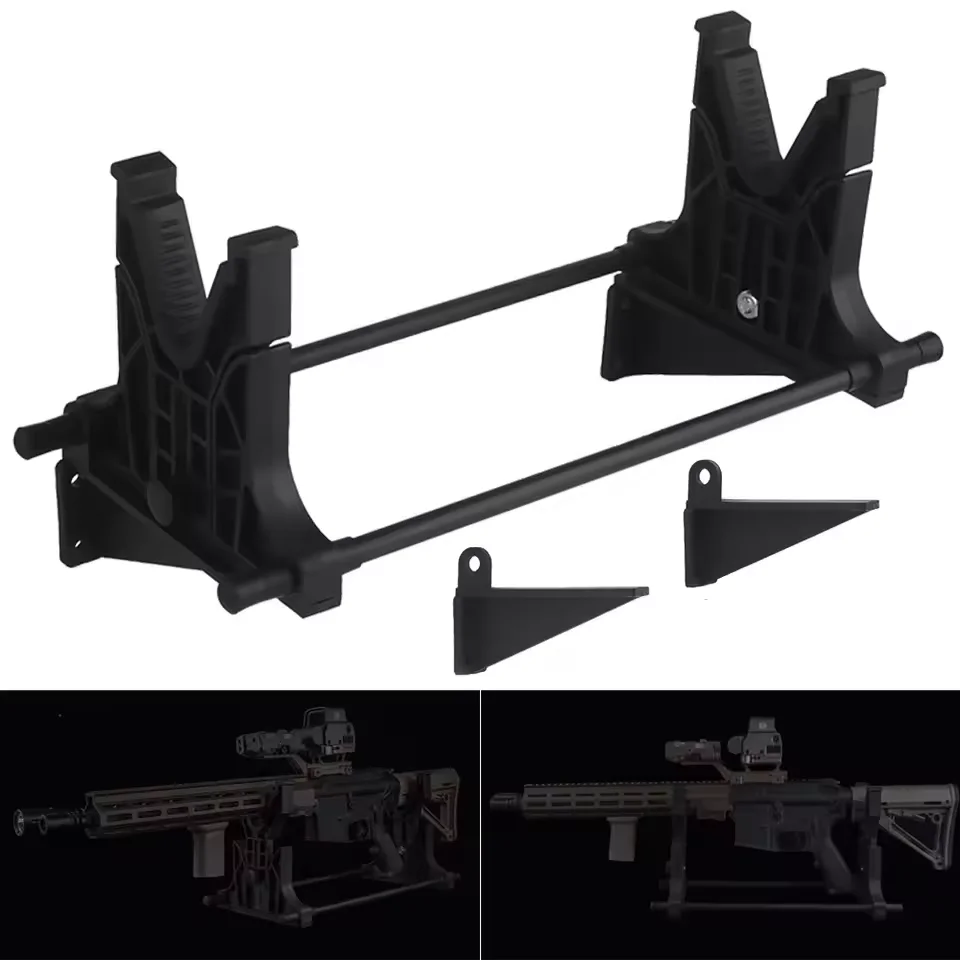 Soporte de exhibición táctico de doble propósito, soporte de equipo Airsoft para caza, soporte de pared para M4 AR15 AK47 Mauser Antiques Show - imagen 2