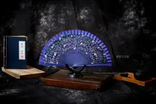 Abanicos de baile personalizados de Anita estilo madera, abanicos pintados a mano, regalo para espectáculo de escenario - imagen 4