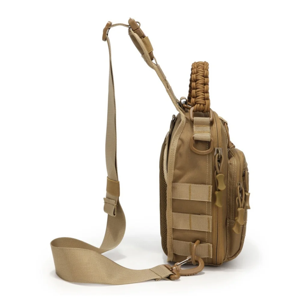 Mochila de un hombro para hombre, bolsa de pecho impermeable para exteriores, senderismo, caza, viaje - imagen 3