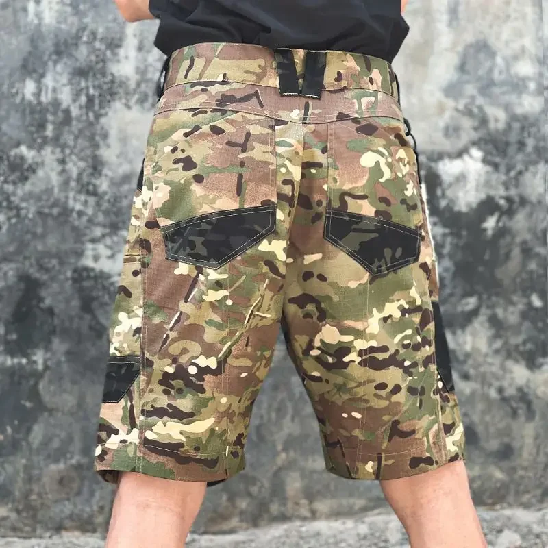 Pantalones cortos de camuflaje para hombre, Shorts finos de secado rápido, múltiples bolsillos, juegos CS, senderismo al aire libre, pesca, Verano - imagen 3