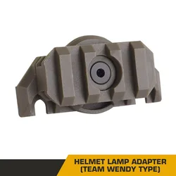 Adaptador de lámpara para casco táctico (TEAM WENDY TYPE), accesorio adaptador de riel lateral para casco