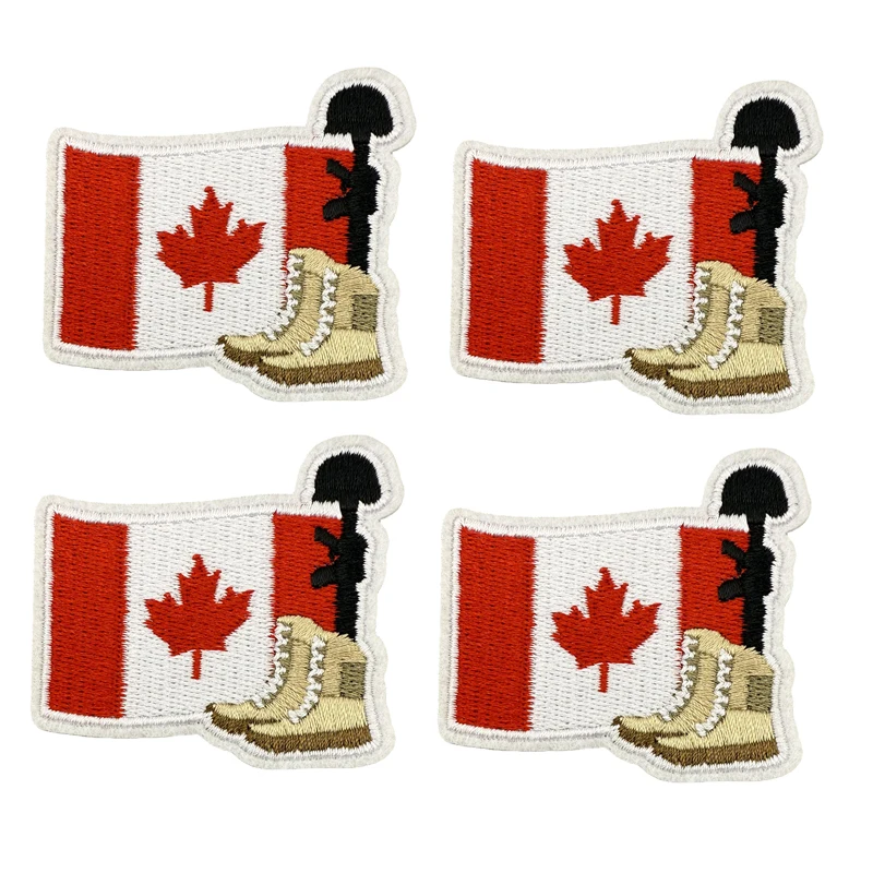 Parches bordados de soldado rojo de Canadá para ropa, parche de hoja de arce de Canadá, parches para planchar para ropa, uniforme, pantalones vaqueros, insignias para coser - imagen 5